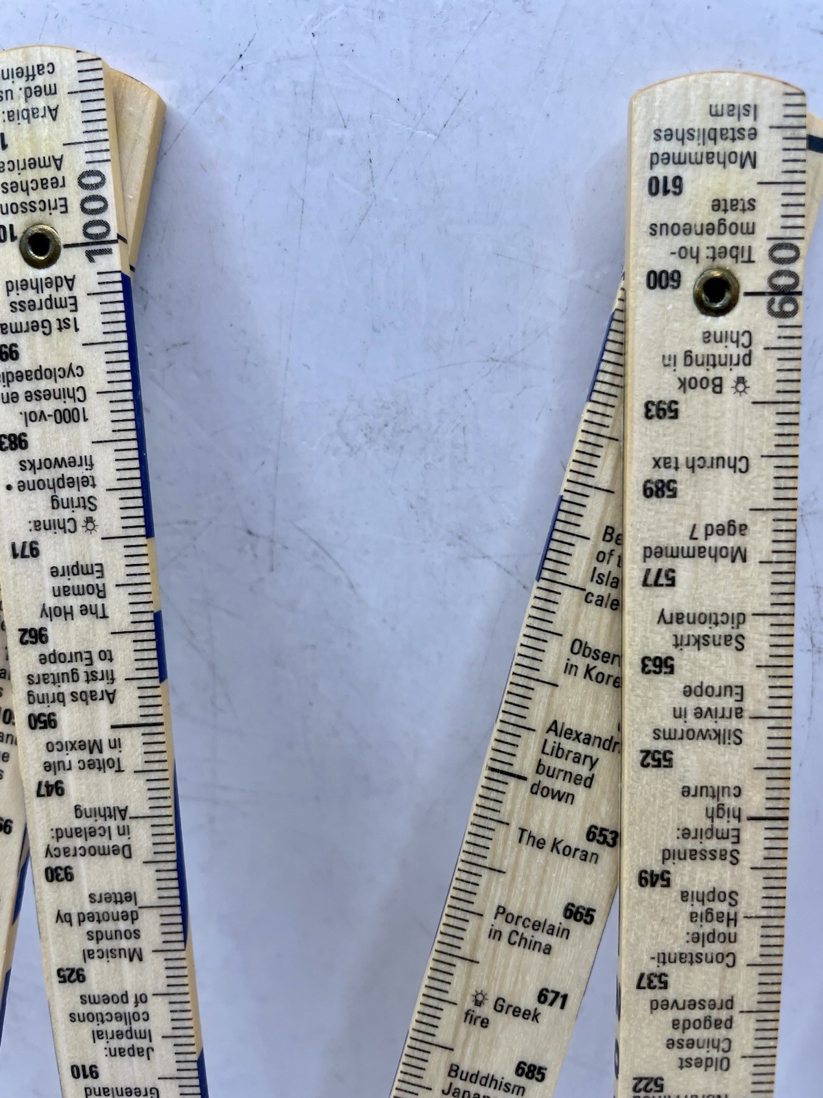2000 Years by the Meter History Folding Ruler MeterMorphosen Teaching Tool Wood