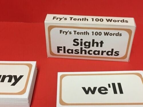 Fry’s Tenth Hundred Words – PRINTED & UNCUT – Sight Word Flash Cards