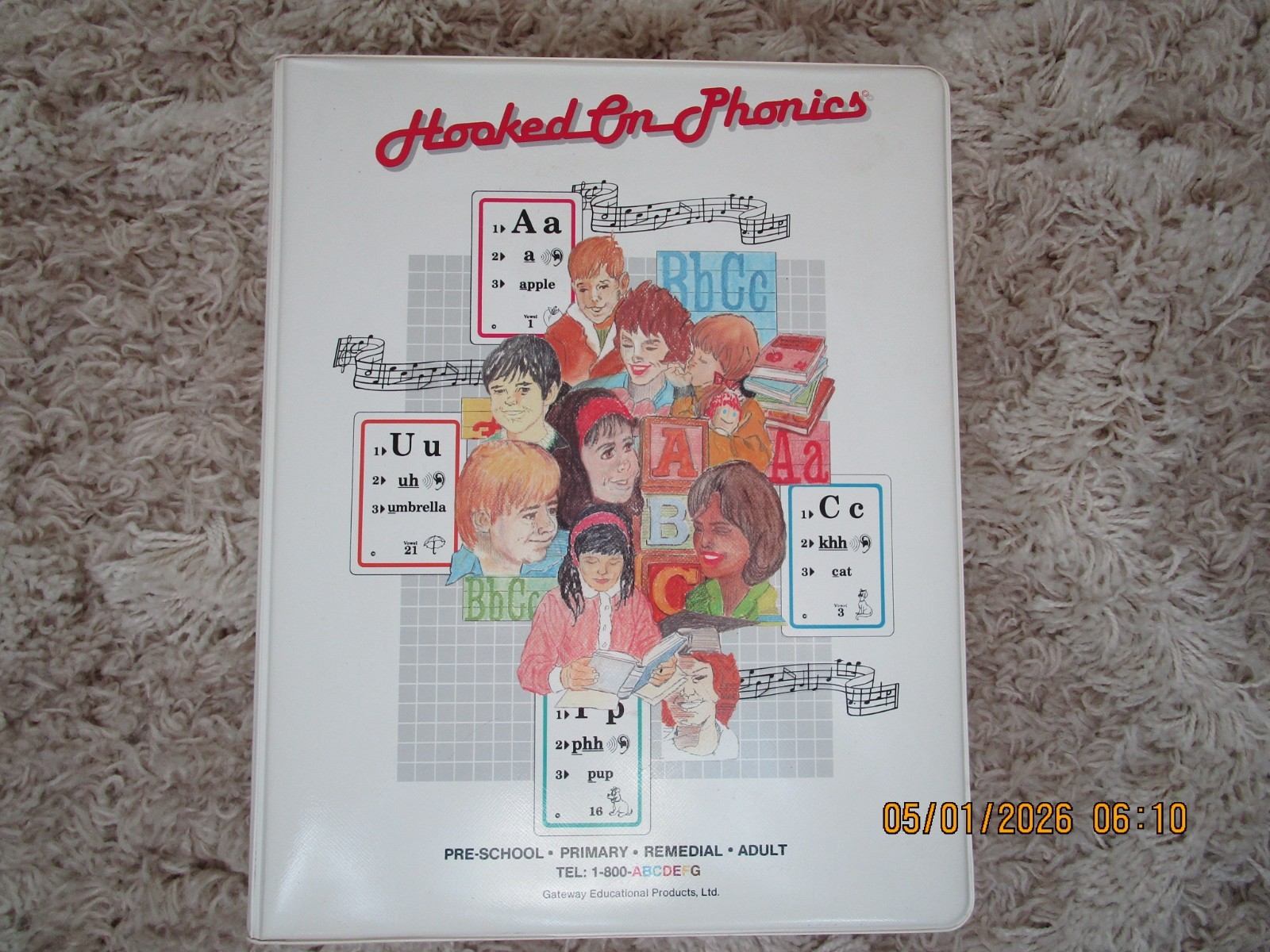1991 Hooked on Phonics Cassette Set- 8 Cassettes -5 Books- Flash Card sets