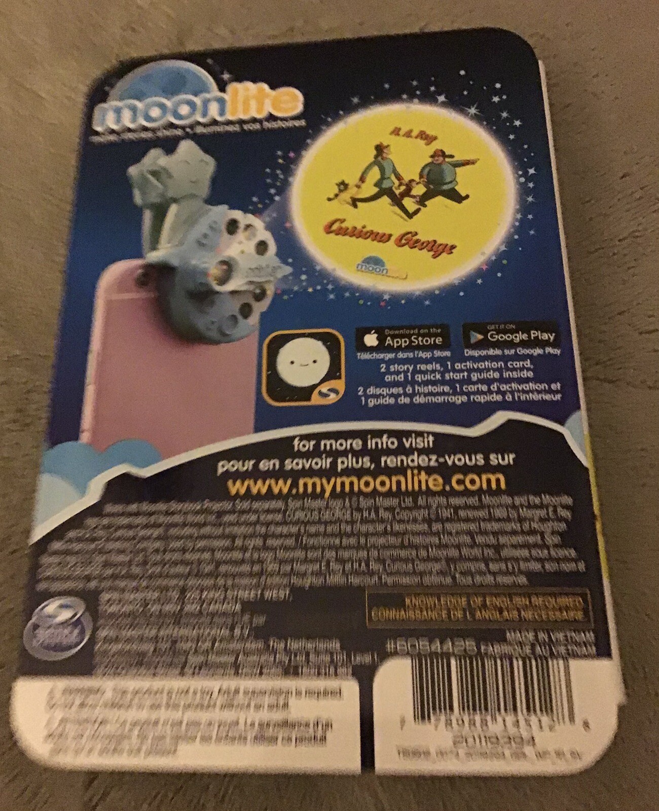 Moonlite Storybook Projector Curious George Story Reel