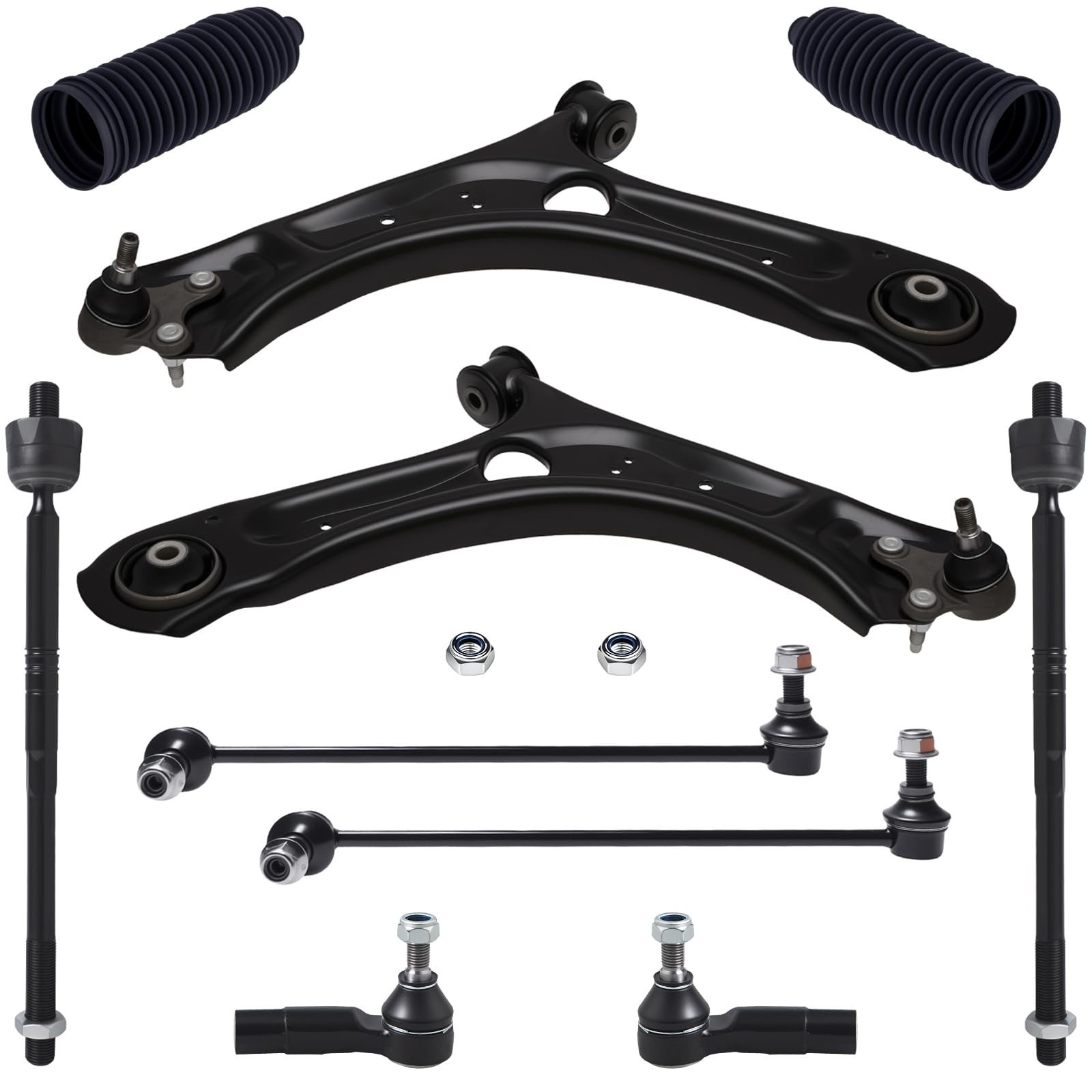 TUCAREST 10Pc Suspension Kit Fit For 2012-2019 Vw Beetle, 2012-22 Passat, 2 F…