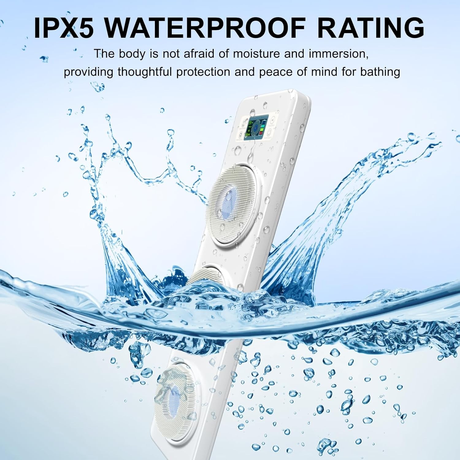 Electric Shower Brush for Body, Wall Mounted Back Scrubber for Shower,