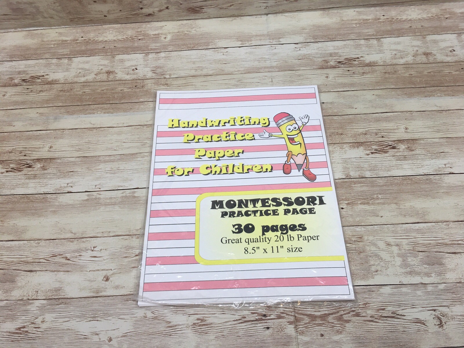 Montessori Practice Page – Handwriting Practice Paper For Children – 30 Sheets