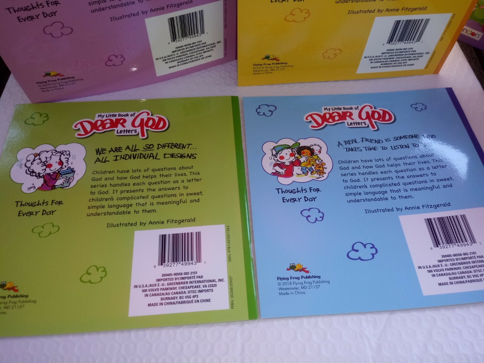 Dear GOD Children’s Hard Cover Book Set . 4 Books Christian Religion Gift