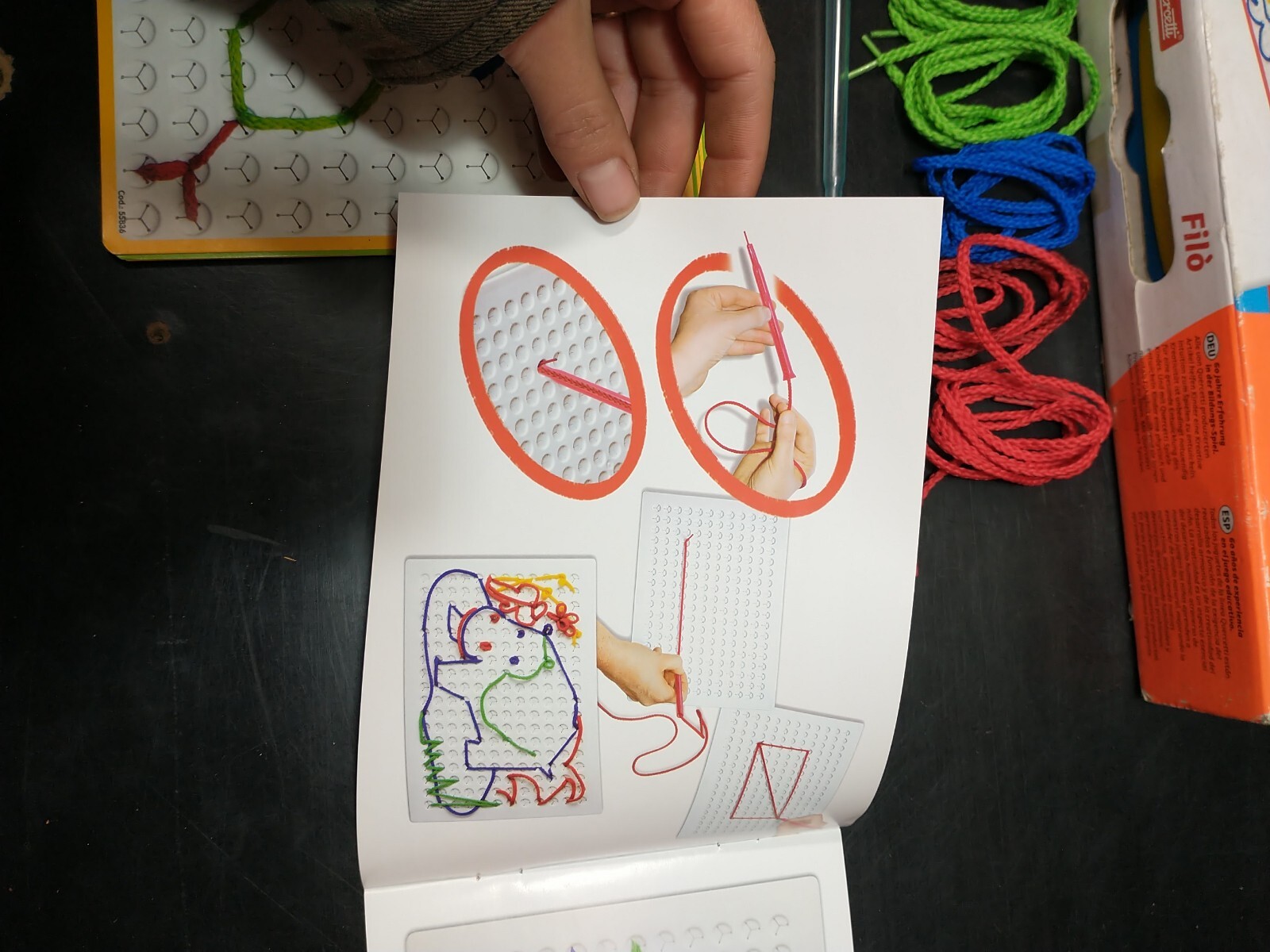 *INCOMPLETE* Quercetti Filo Lacing Board Italy kids Fine Motor Skills 2009 0570