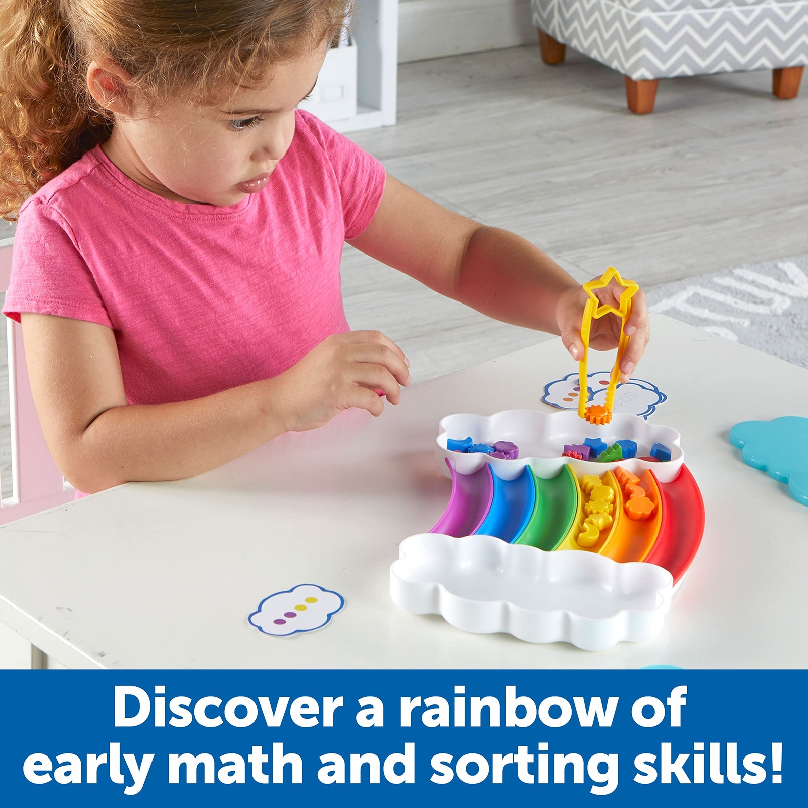 Learning Resources Rainbow Sorting Set,37 Pieces, Ages 3+, Fine Motor Skills,…