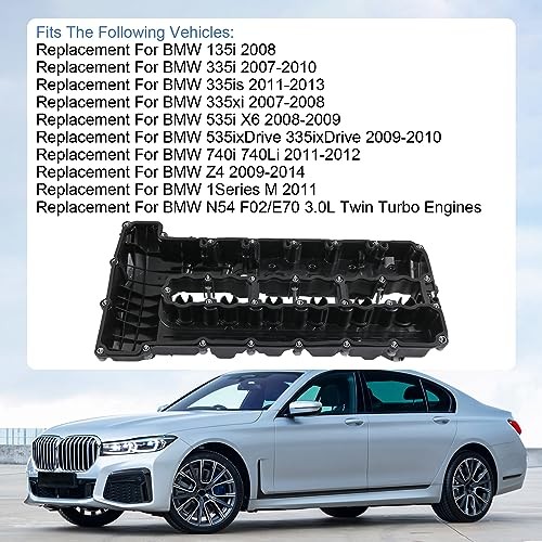 JDMSPEED New Engine Valve Cover 11127565284 Replacement for BMW 135I 335I 535I