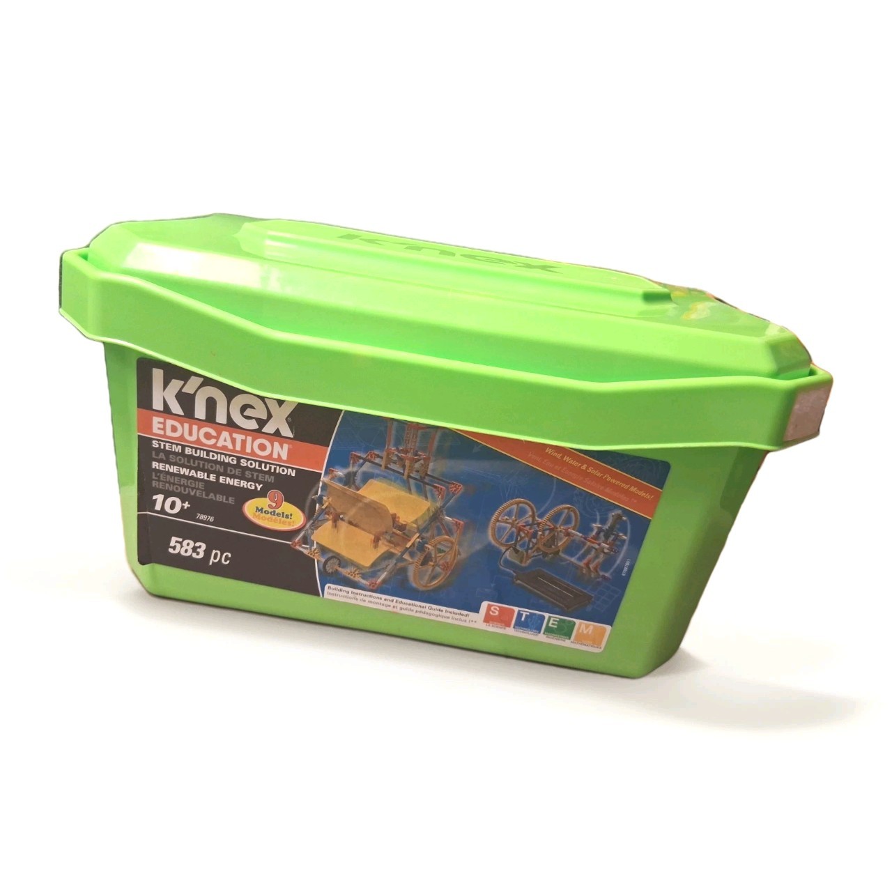 Incomplete K’NEX Education Renewable Energy STEM Kit Solar Wind Power READ