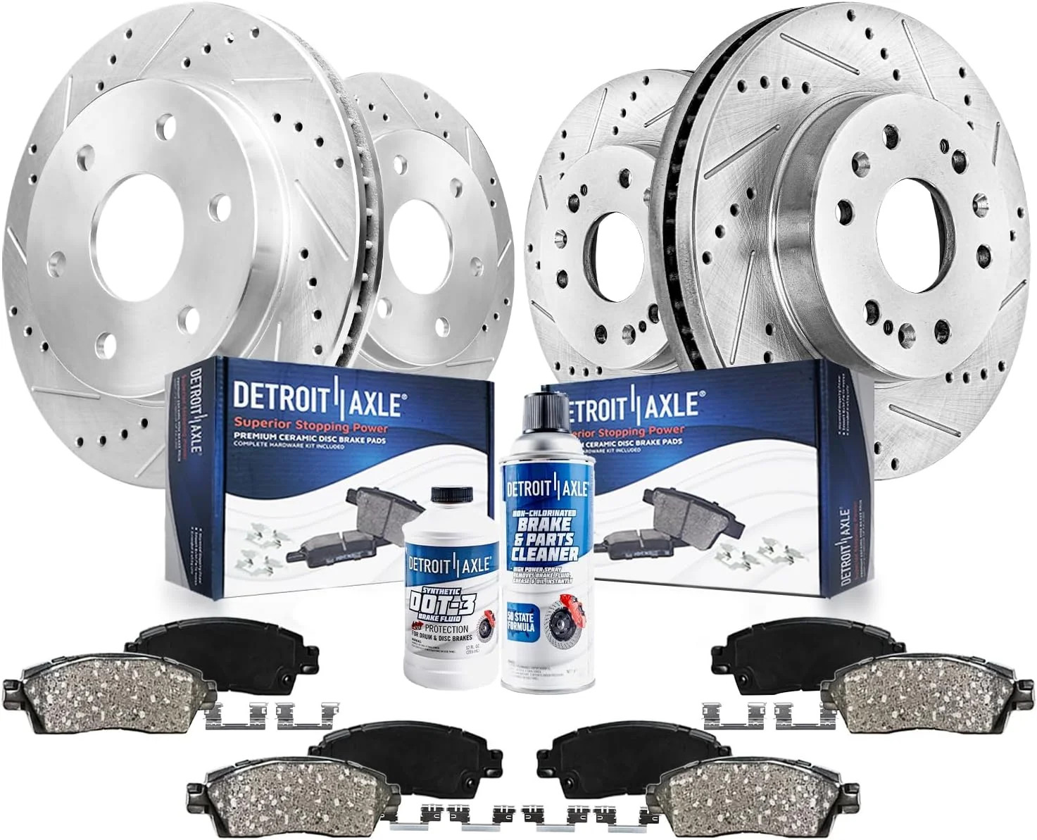 Detroit Axle – Brake Kit for Chevy GMC Silverado Sierra 1500 Tahoe Yukon XL Subu