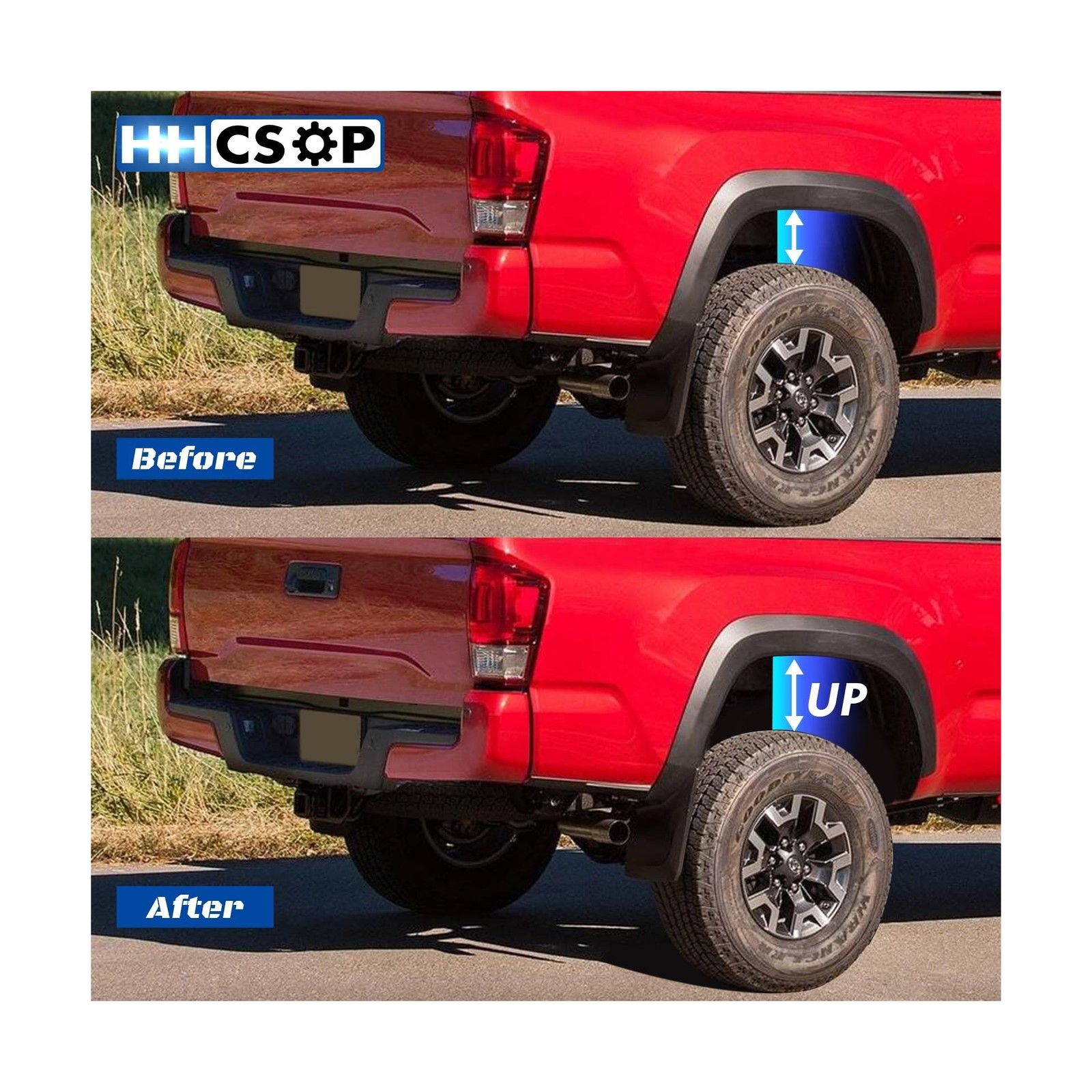 HHCSOP 2″ Rear Lift Block Kits, Compatible with 2007-2024 Chevrolet Chevy Sil…