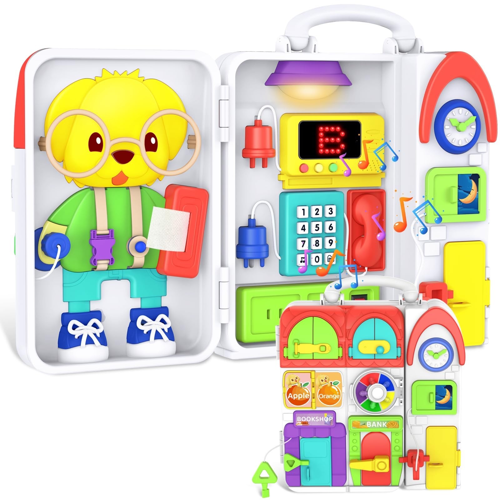 Toddler Toys for 1-2 Year Old Boy, Musical Montessori Busy Board, Early Educa…