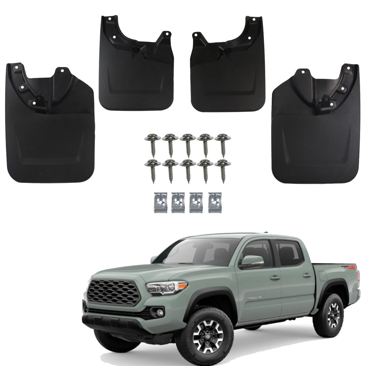 RMOURTEKK Mud Flaps for Tacoma 2022 2023 Heavy Duty Splash Guards Set of 4 OEM