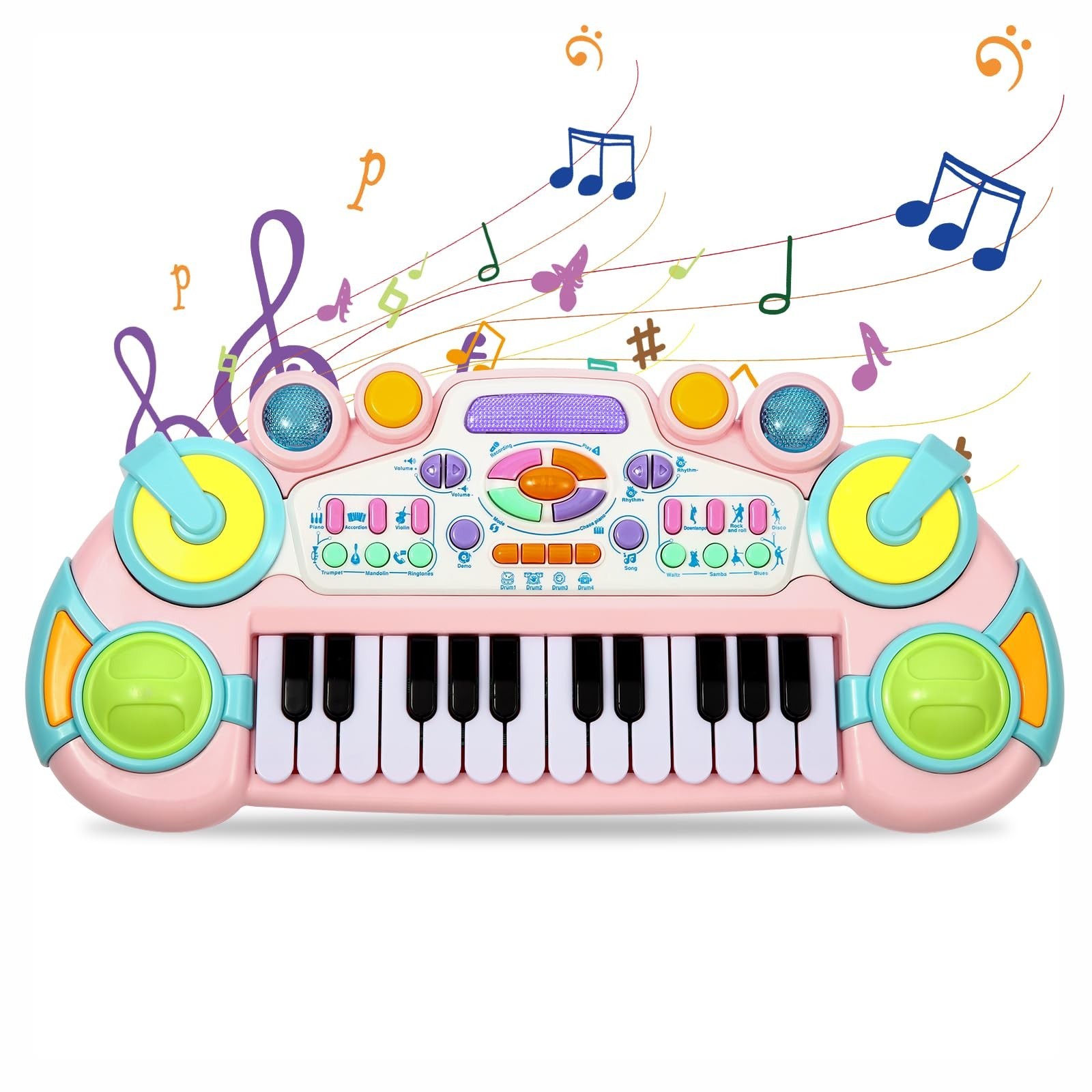 Toddler Piano Keyboard Toy for 1 2 3 4 Year Old Boys Girls, 24-Key Kids Piano…