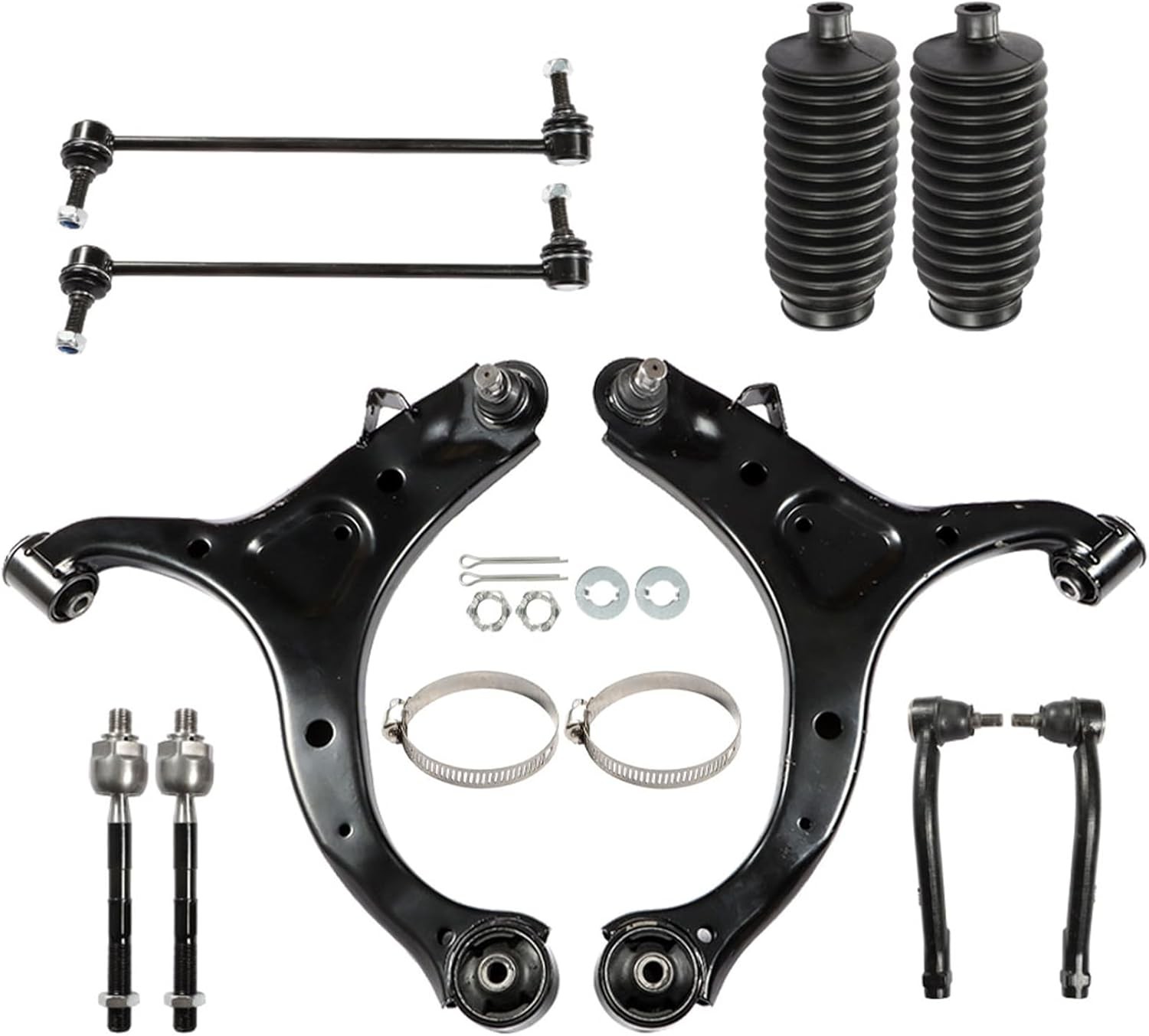 labwork 10Pcs Front Lower Control Arms Ball Joint Assembly Driver and Passenger