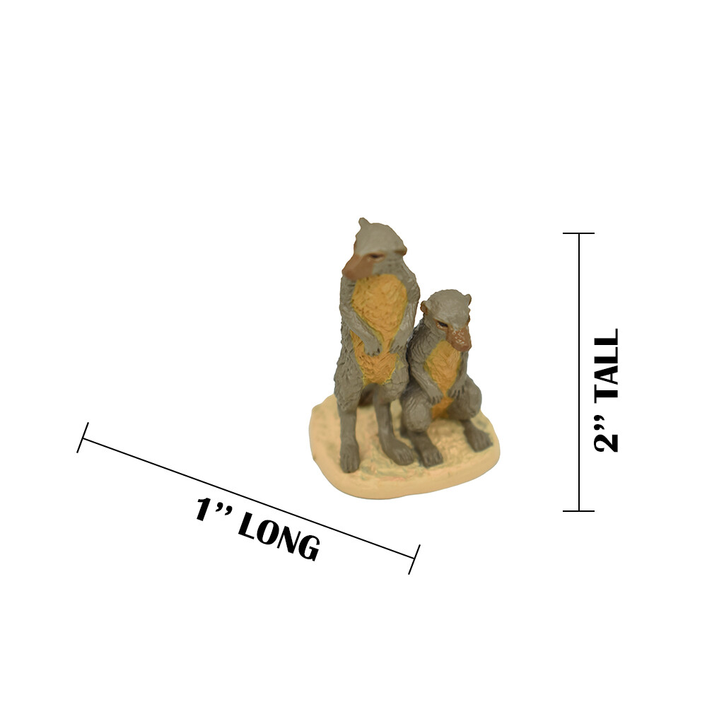 Meerkat Pair Realistic Toy Model Plastic African Animal Gift 1 7/8″ F1373