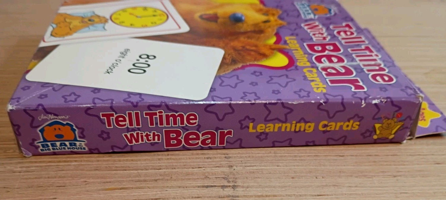 Bear in the Big Blue House RARE “Tell Time With Bear” Learning Cards Ages 2-5