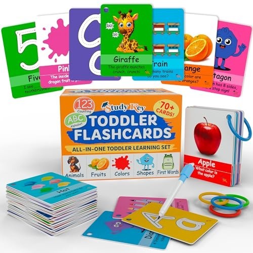 ABC Flash Cards for Toddlers 1-3 – First Words, Alphabet, Animals, Colors, Numbe