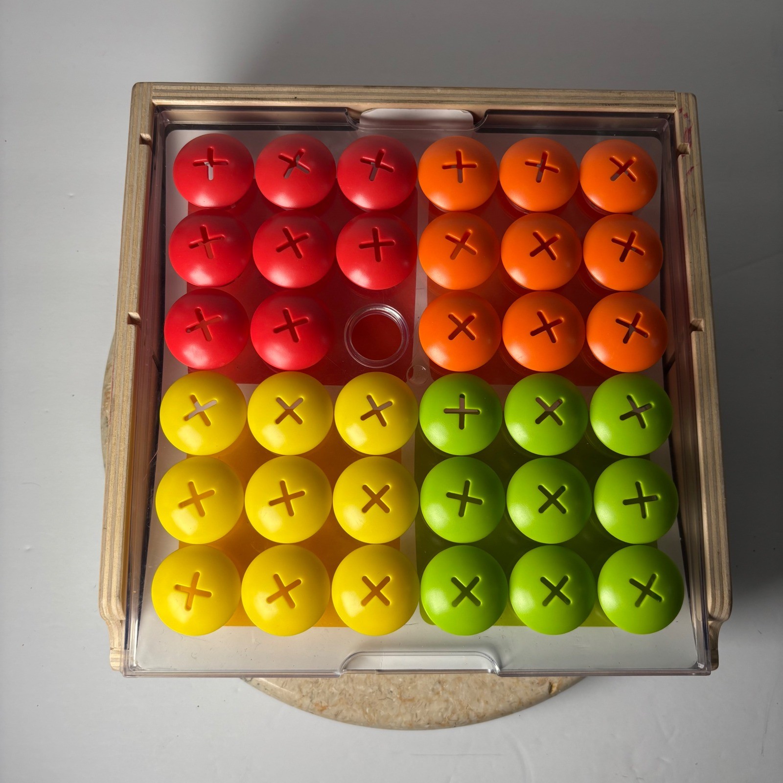 Lovevery Mosaic Button Board Sorting Wood Educational Pattern Toy Missing 1