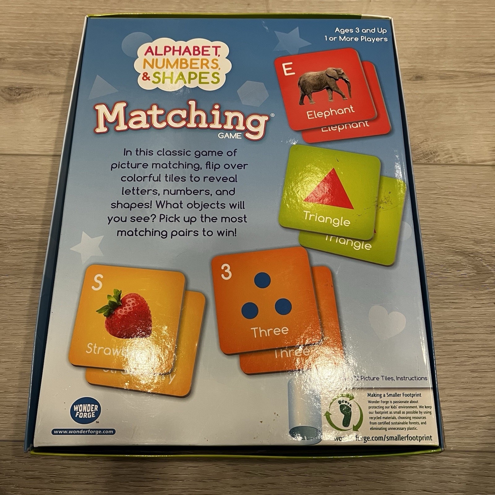 Wonder Force Matching Game Alphabet Numbers and Shapes Homeschool