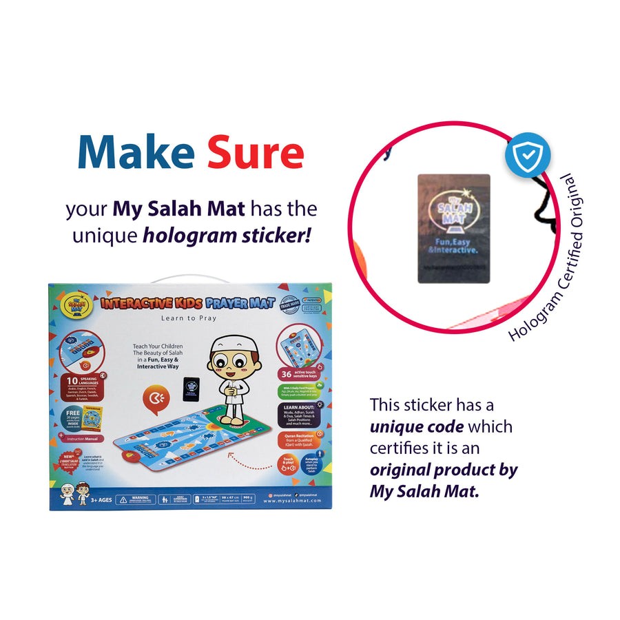 My Salah Mat for Kids – Smart Interactive Prayer Mat (Blue, Returned Item)