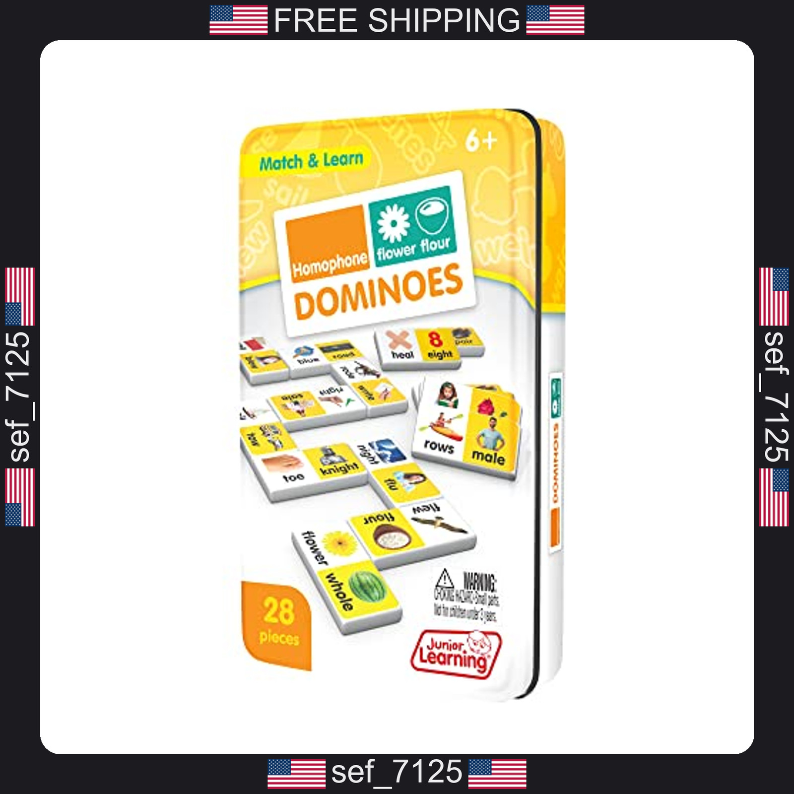 Junior Learning Homophone Match & Learn Dominoes