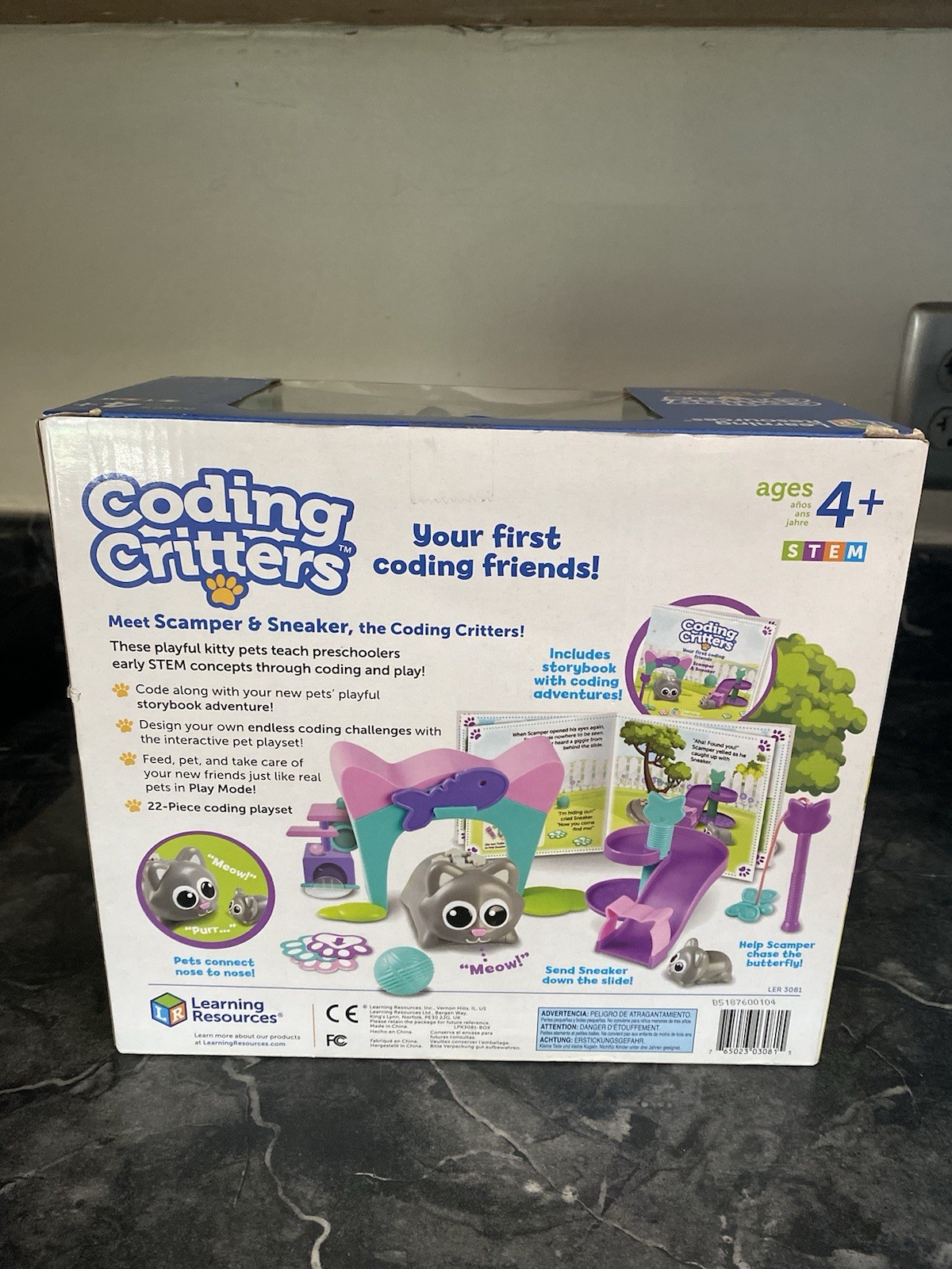 Learning Resources Coding Critters~Scamper & Sneaker~New~Imperfect Box