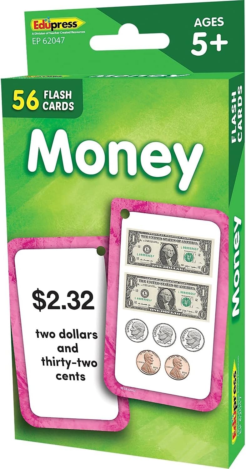 Teacher Created Resources Money Flash Cards – 56 Double-Sided Learning Cards