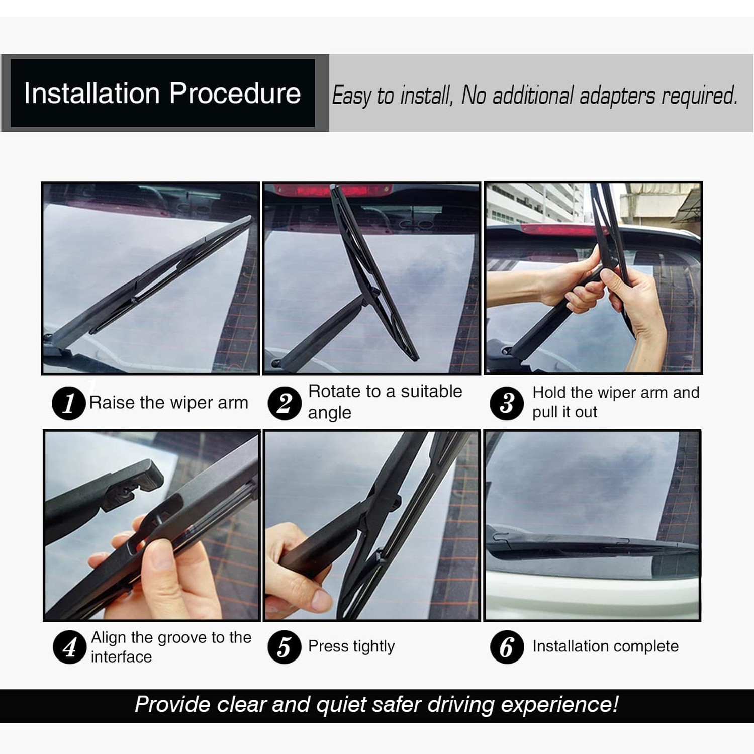 Replacement for Ford Explorer 2011-2024 Silent Wipers -FAPIUO Front and Rear …