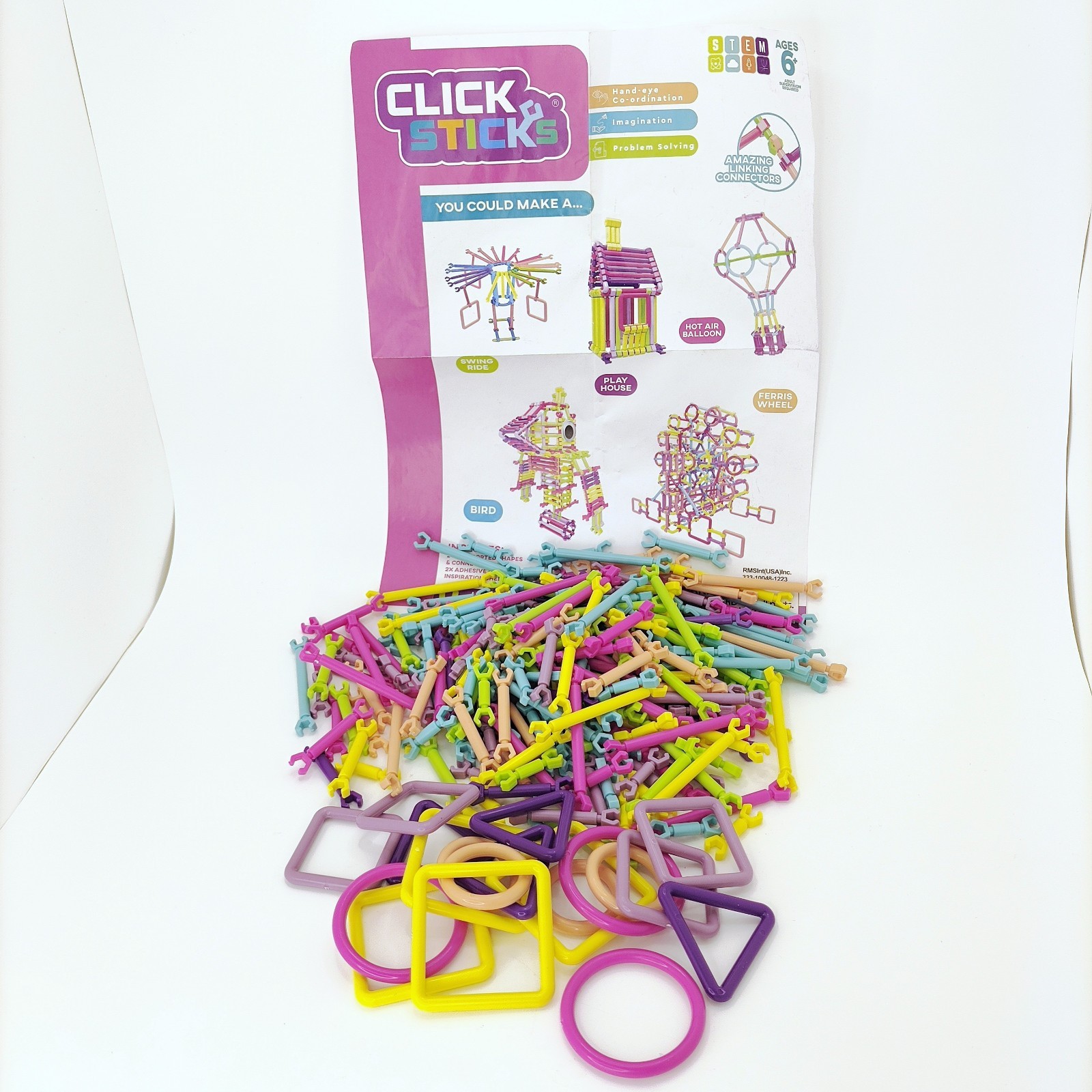 Click Sticks Building Toys Imagination Creative Set 252 PC STEM Learning