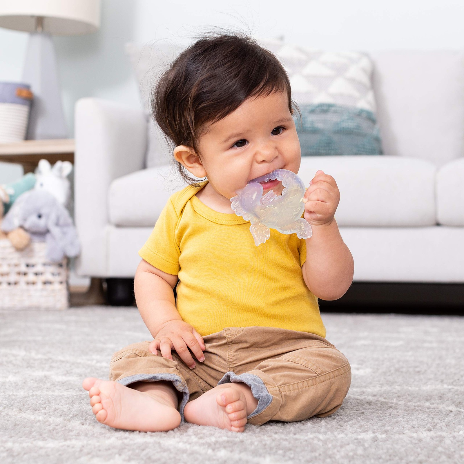 Infantino Crystal Clear 3 Stage Teether Set – Soft-Textured teether for Sensory