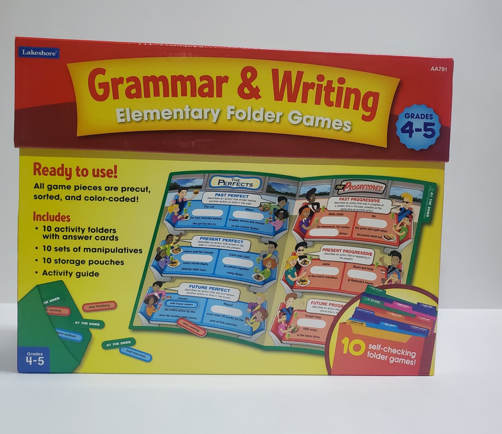 Lakeshore Grammar & Writing Elementary Folder Games Grades 4-5