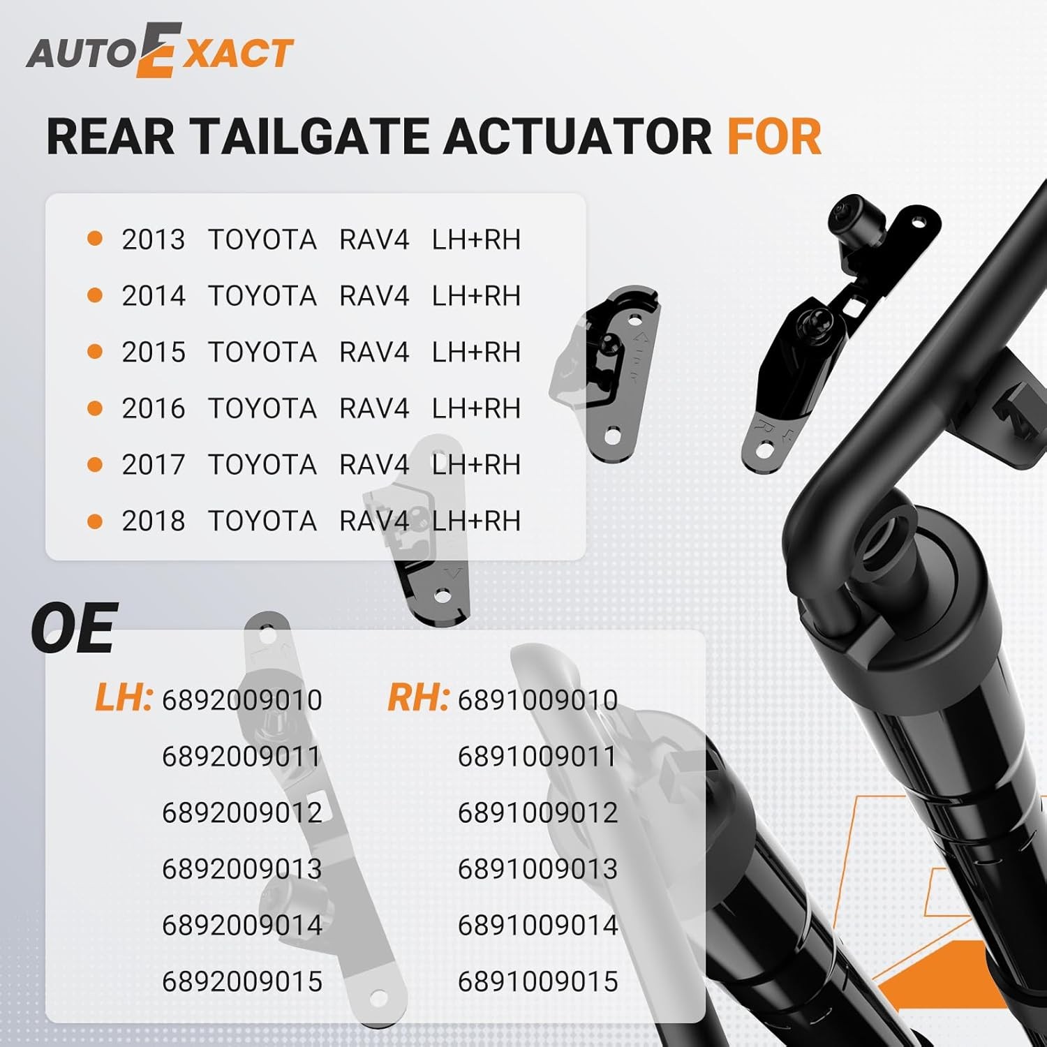 Rear Hatch Lift Struts Fit for 2014-2019 Toyota Highlander, Power Liftgate