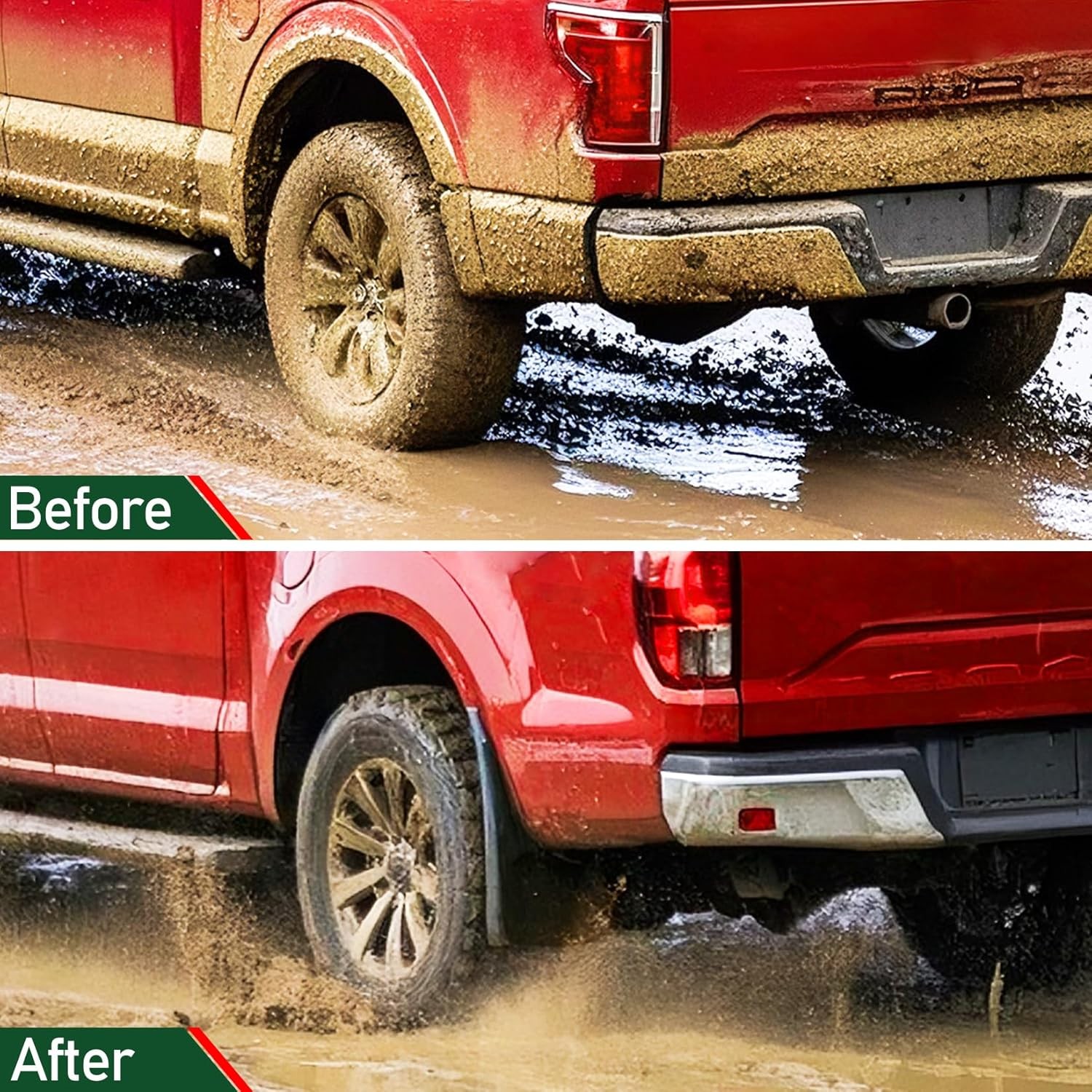 Mud Flaps for Ford F150 2021-2026,4 PCS Front Rear Splash Guard Fender Compatibl