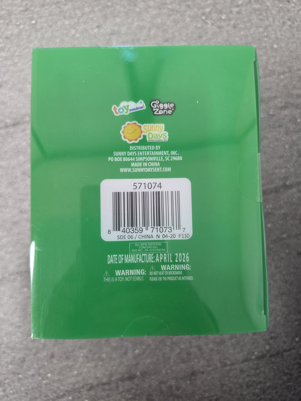 Sunny Days, Jumbo Squeezy PEACH – Squishy Toy, Stress Relief