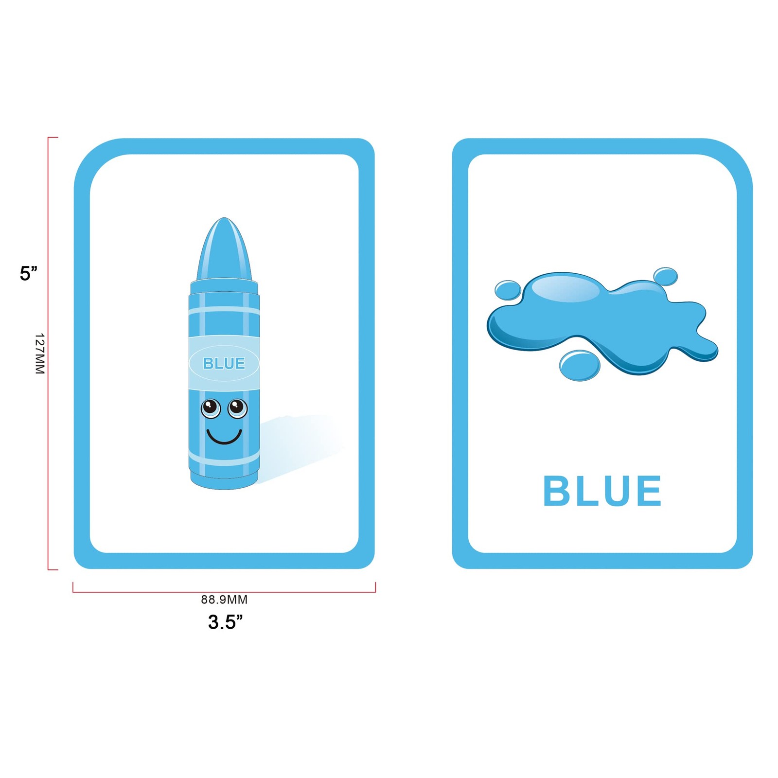 Flash Cards for Toddlers – 52 Double Sides Cards for Numbers, Colors, Shapes …