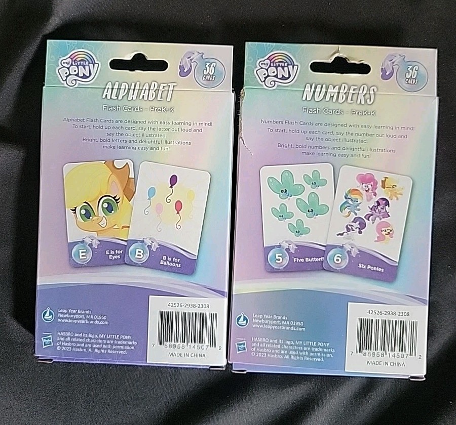 My Little Pony Flash Cards – Numbers and Alphabet – PreK-K (T3)