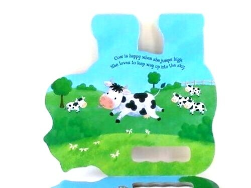 HAPPY ANIMALS with CARRY HANDLE Board Books Illustrated Pre-K CHOICE – 4 NEW!