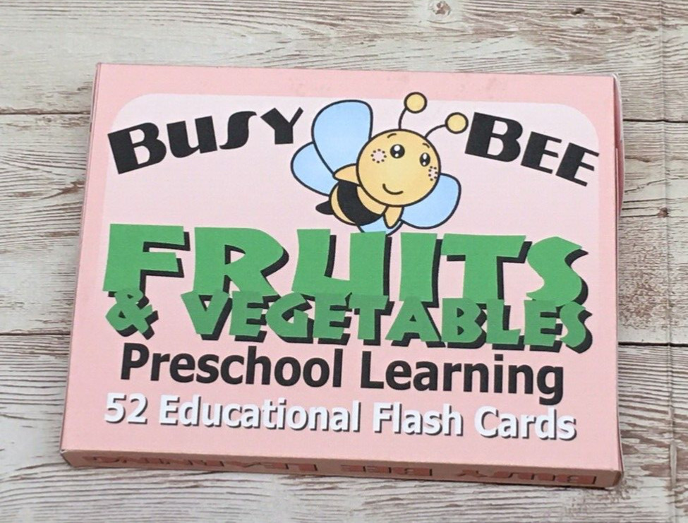 Fruits and Vegetables- Busy Bee Preschool Learning – 52 Educational Flash Cards