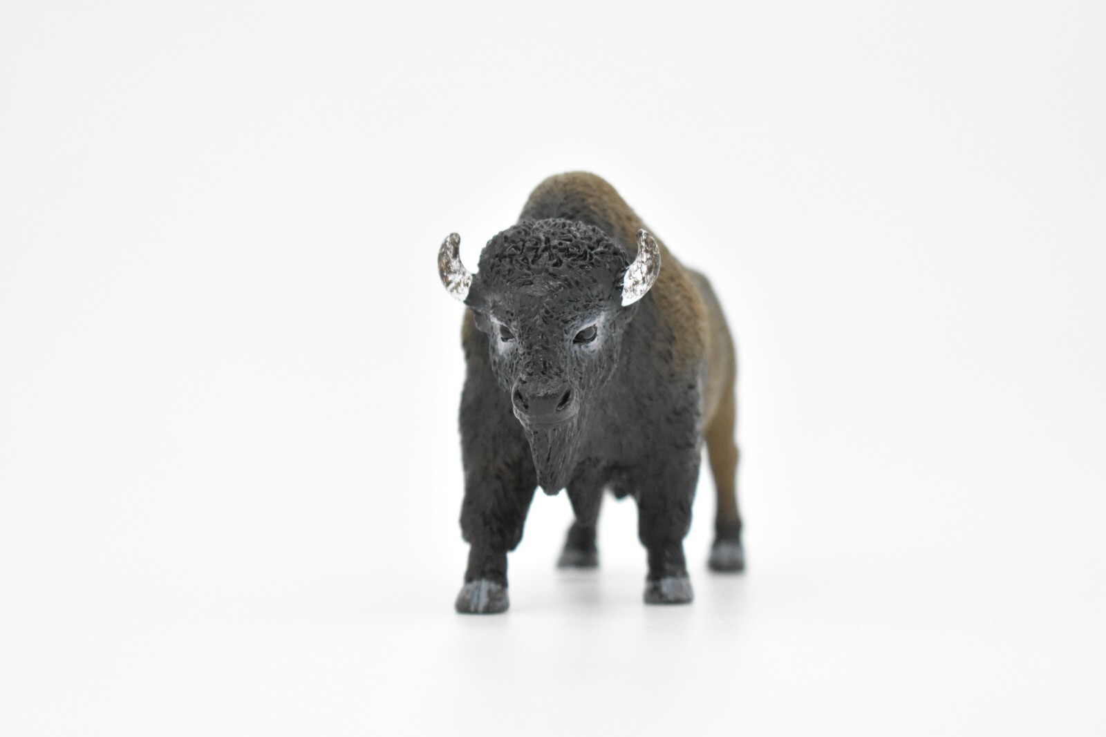 Buffalo, Bison, American, Realistic Plastic Reproduction, Hand Painted Toy 4.5″