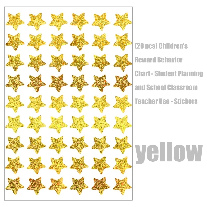 Glittering Star Sticker for Scrapbooking Journal Album Classroom Behavior Chart
