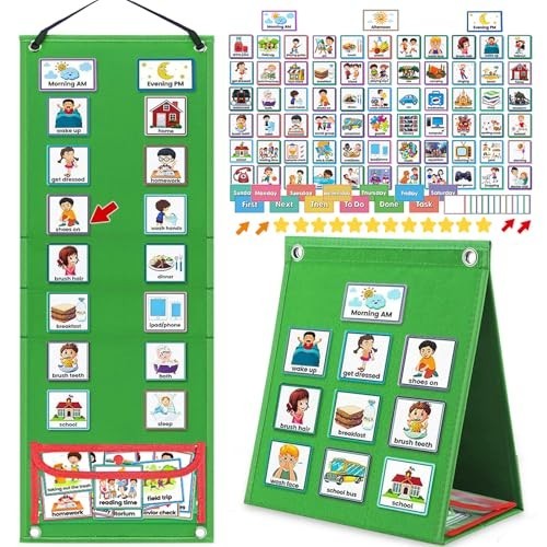 Visual Schedule Chart for Kids with Autism – Daily Routine Planner & Chore Board