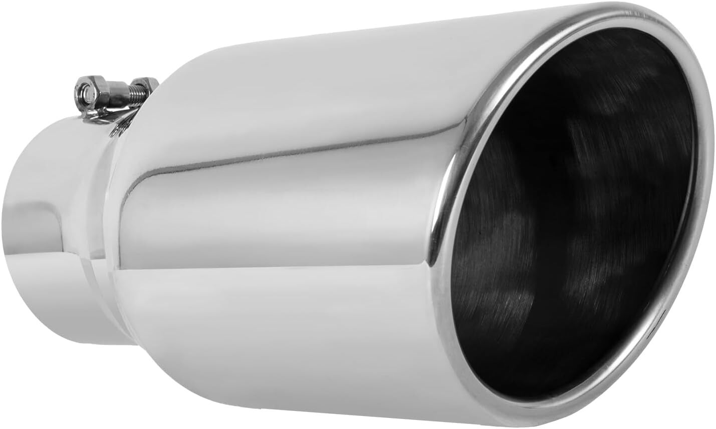 Stainless Steel 4 Inch Inlet Diesel Exhaust Tip Tailpipe, 6″ Outlet 12″ Long