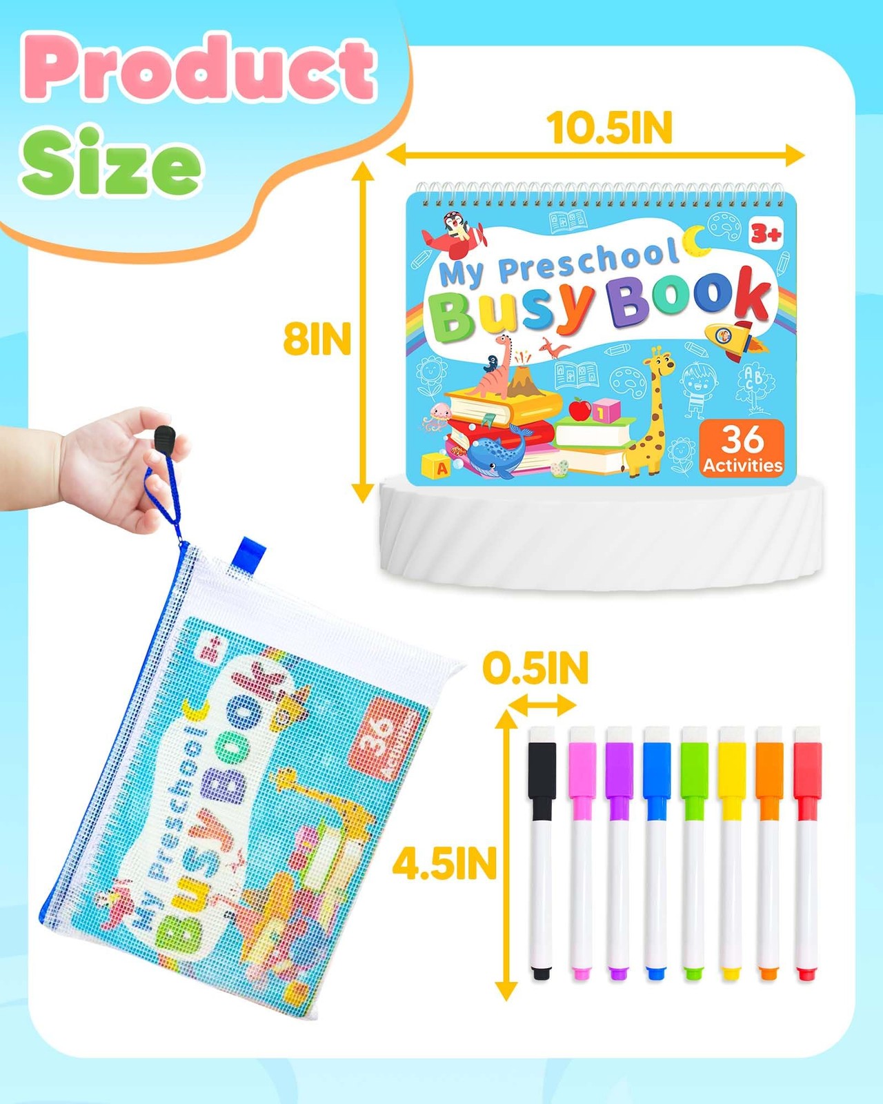 Toddler Busy Book Preschool Learning Activities, Montessori Educational Toys …