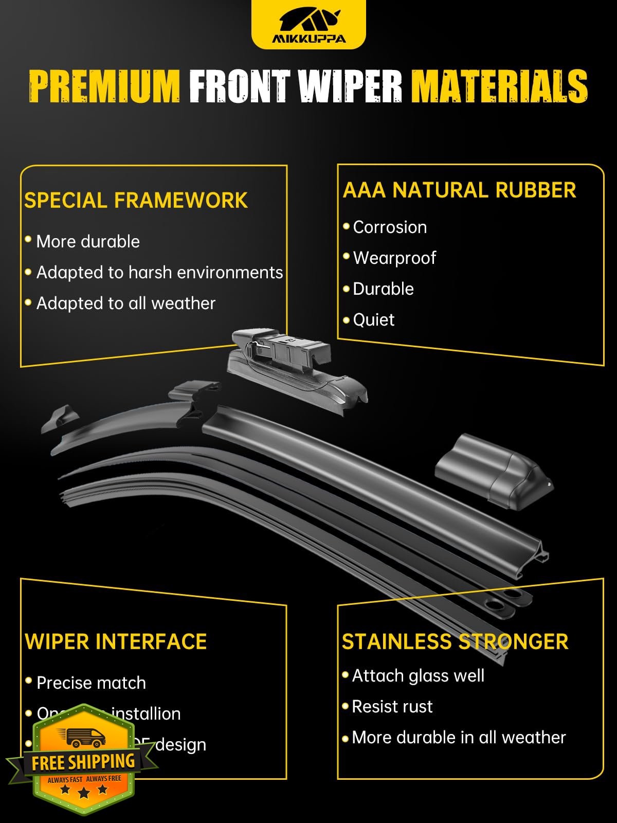 MIKKUPPA Wipers Forester 19-24 26″17″14″ Set