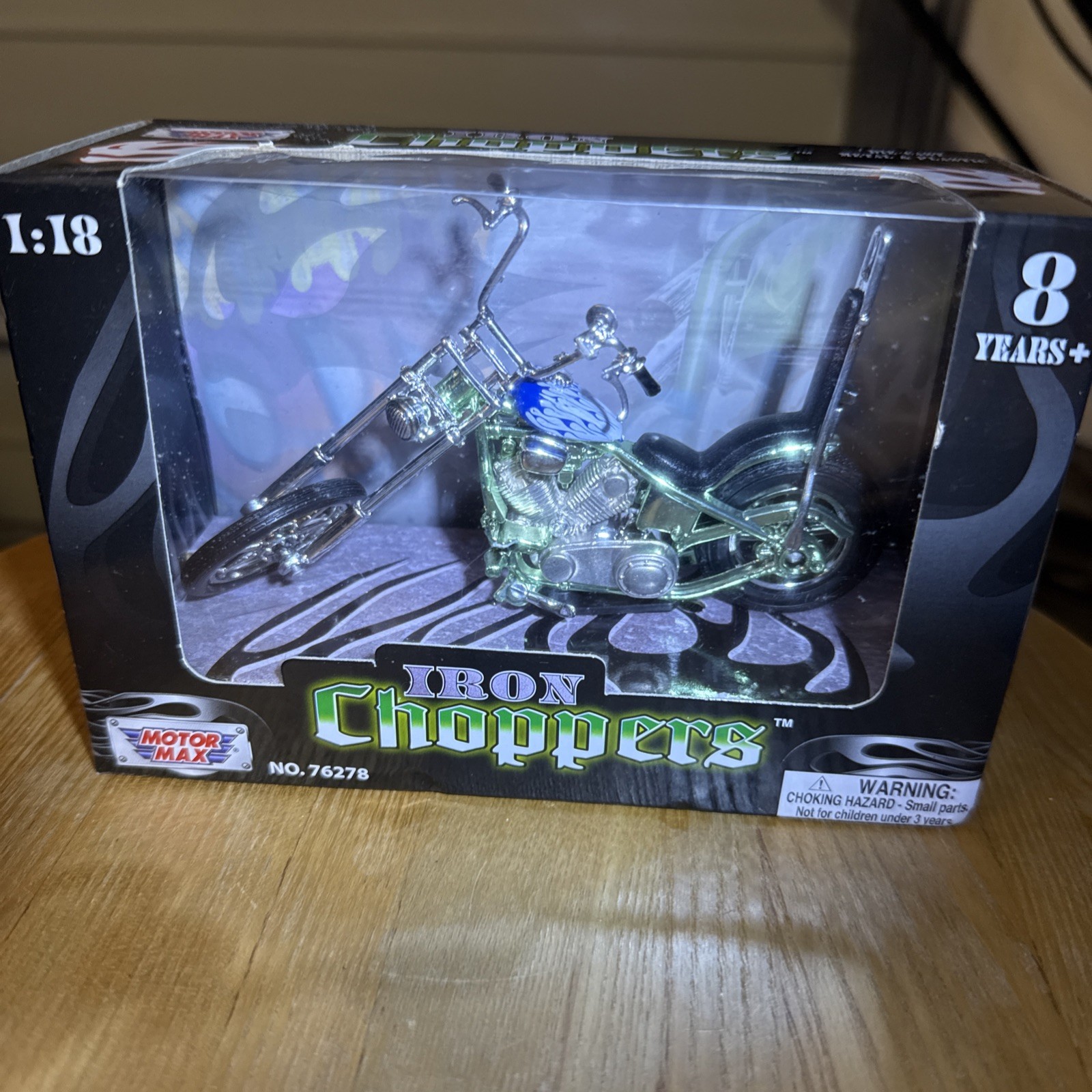 Motor Max Iron Choppers Diecast Metal And Plastic Motorcycle Model VINTAGE