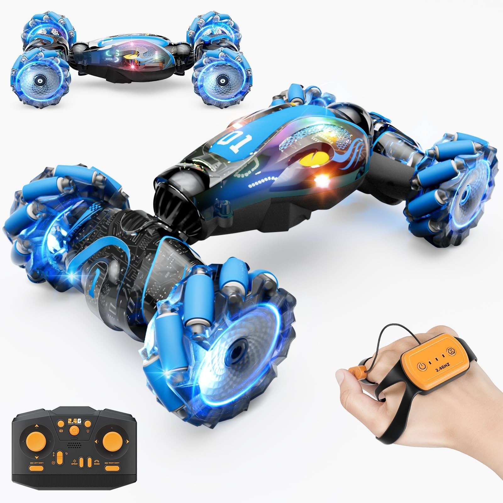 Gigilli Gesture Sensing RC Stunt Car Remote Control Car for Boys 8-12, RC Car…