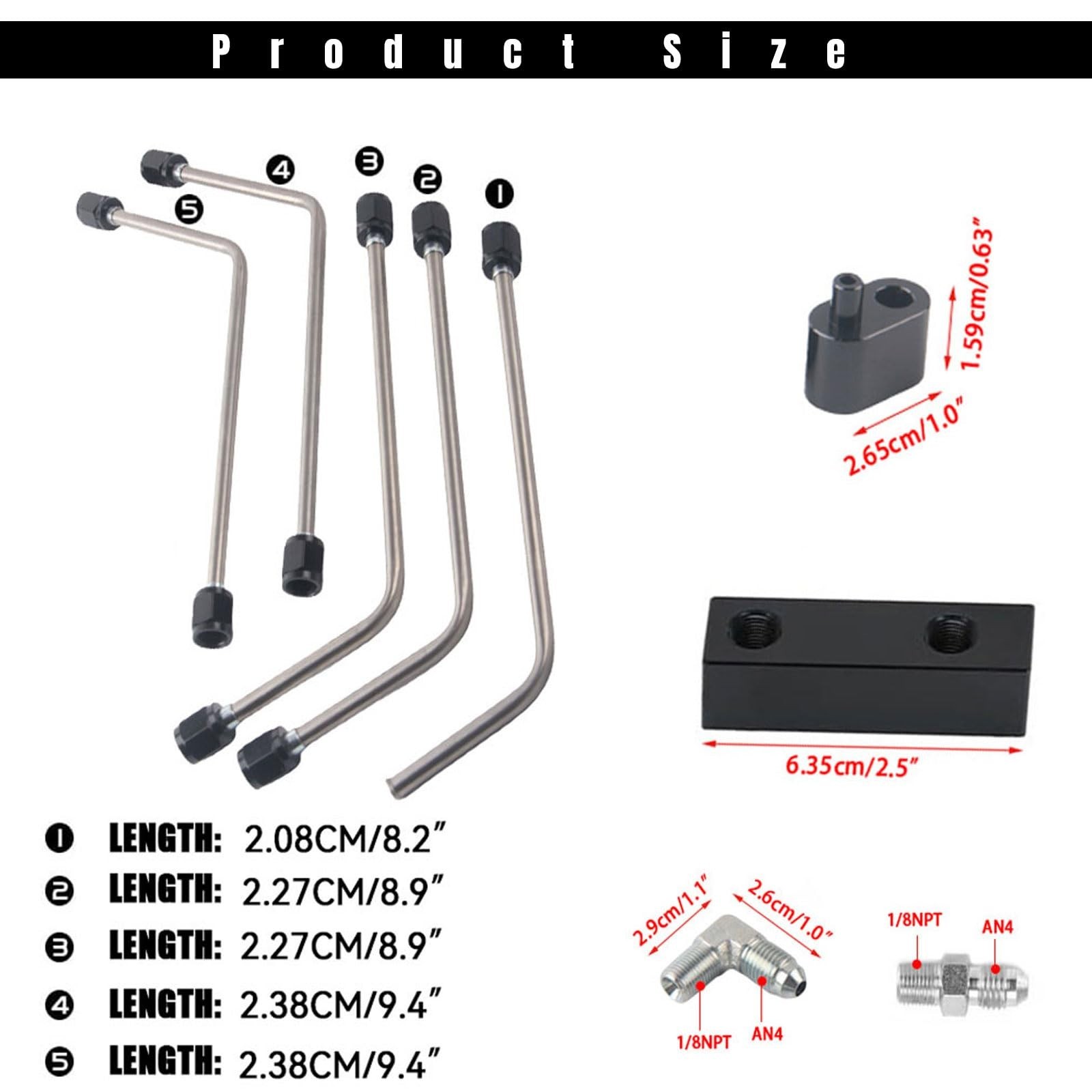 Stainless Steel Coolant Crossover LS Steam Vent Kit for LS1 LS2 LS3 LS6 LS7 L…
