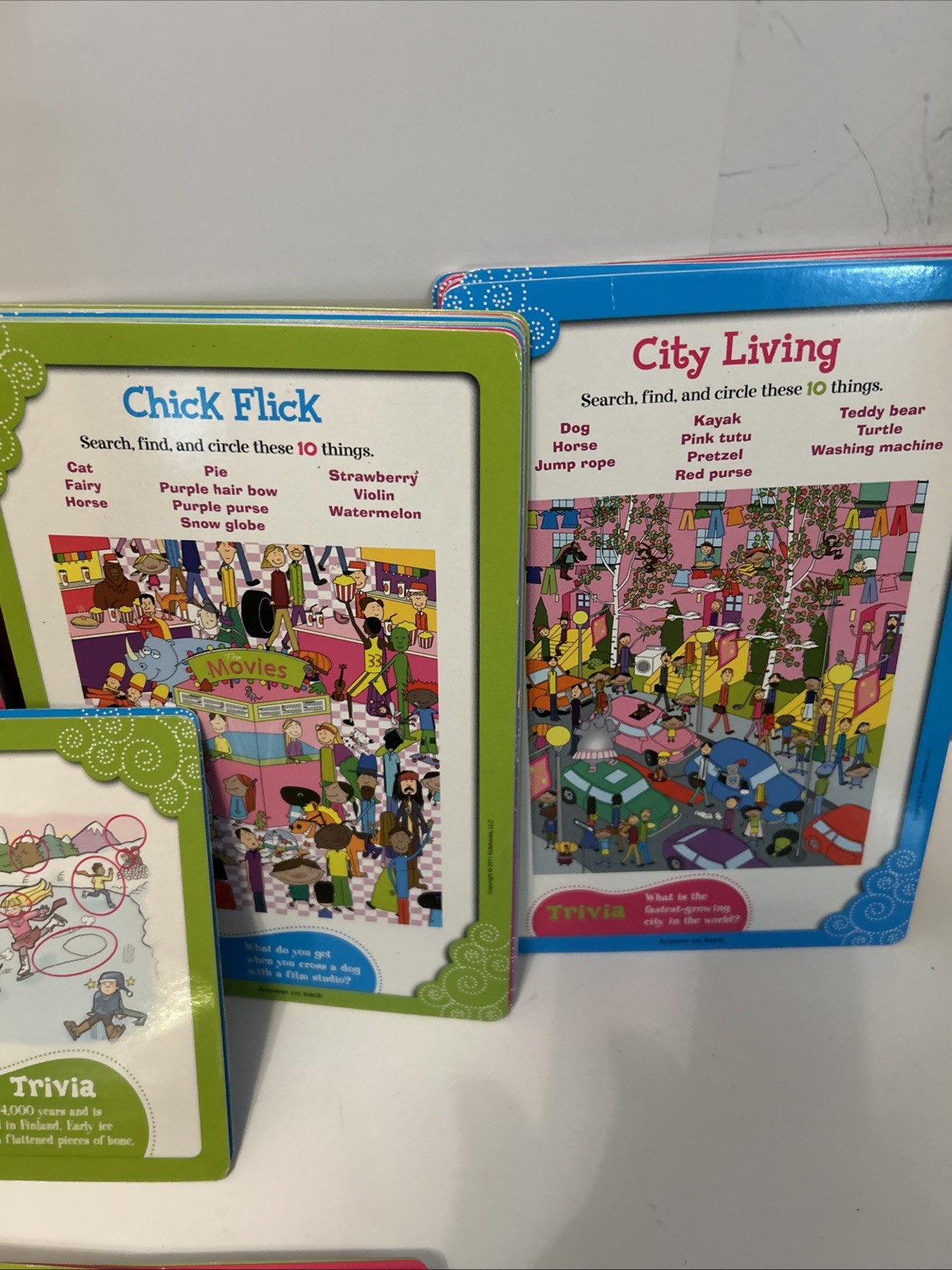 Set Of (45) Seek And Find Kidsbooks Children’s Cards 8.5″ X 5.5″ Home Schooling