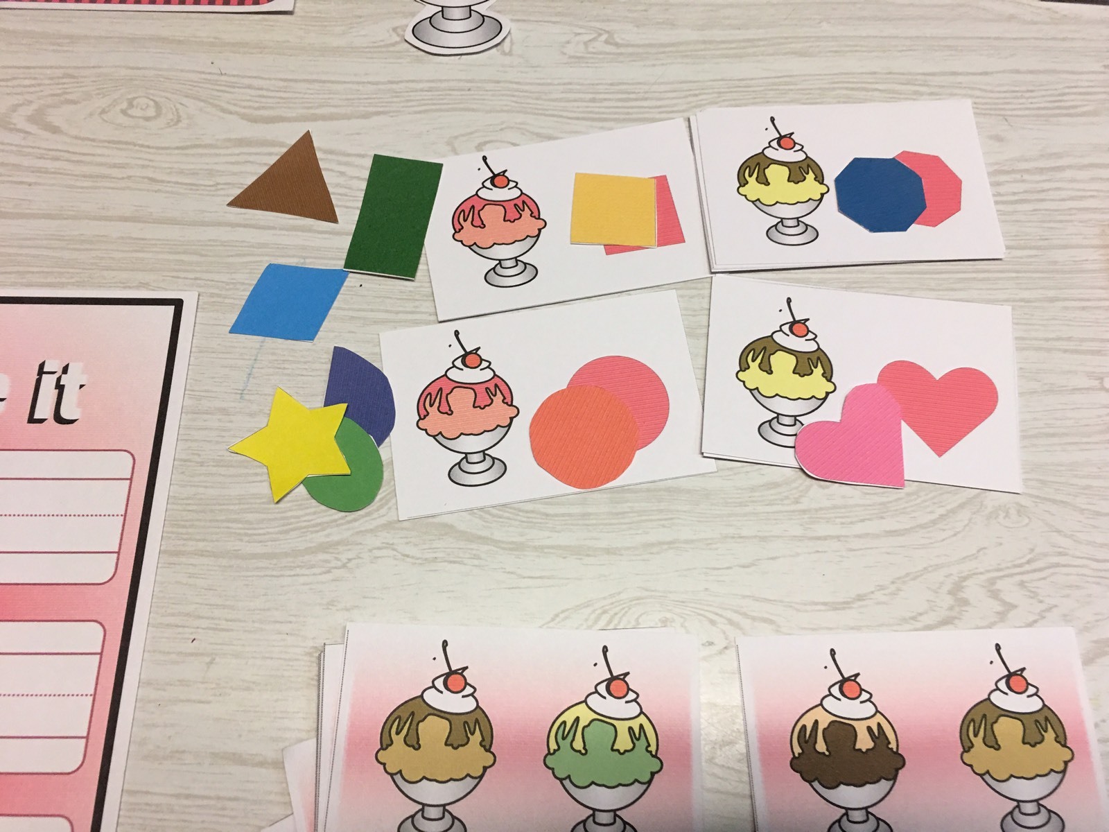 ICECREAM-THEMED Learning Activities Package LAMINATED preschool Daycare