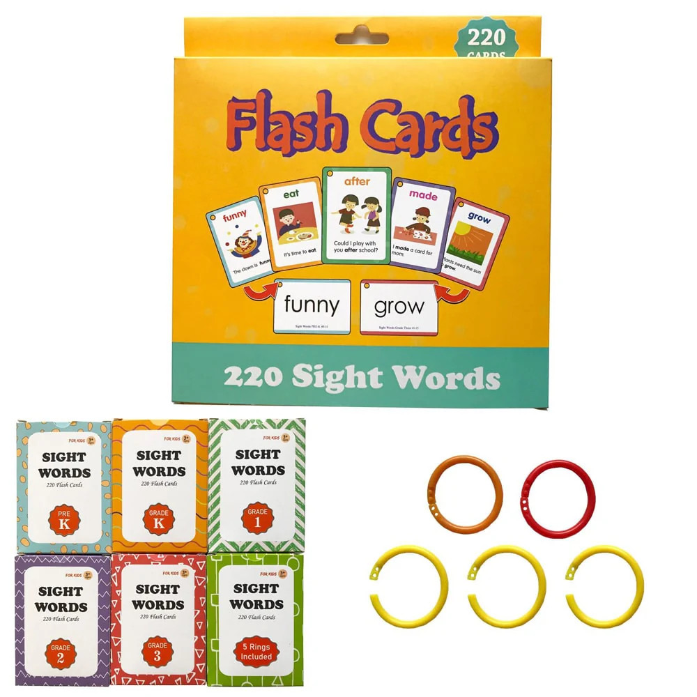 Sight Word Flash Cards Educational High Frequency Words .